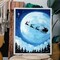 Paint by Numbers for Adults, 20' L x 16' W Acrylic Paints by Numbers for Adults Beginner Kids Moon Number Painting Kit with 3 Brushes Watercolor Paints by Numbers for Kids Adults Christmas